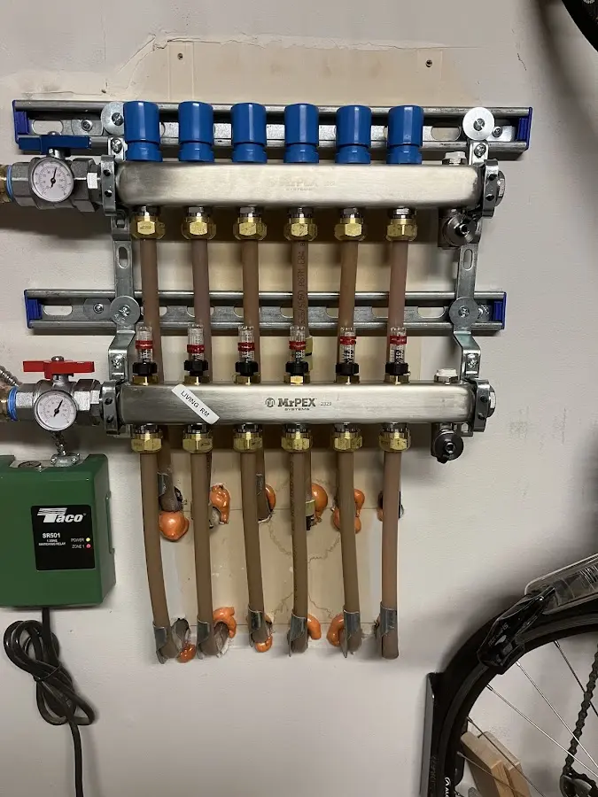 Plumber performing Gas Leak Detection at a residential property in Sand Lake